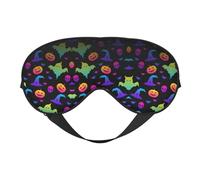 Máscara de ojos para dormir con diseño de fantasma, diseño de arañas, arcoíris, Halloween, con bloqueo de luz nocturna, para hombres y mujeres