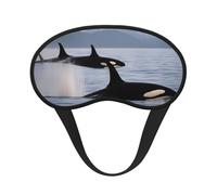Máscara de ojos para dormir con estampado de ballenas asesinas para hombres y mujeres, 100% opaca, cubierta suave, luz fuerte, adecuada para viajes, yoga, siesta
