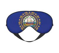 Máscara de ojos para dormir con estampado de bandera del estado de New Hampshire, cómoda, ajustable, suave, para dormir