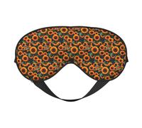 Máscara de ojos para dormir con estampado de girasol naranja para todas las ocasiones con correa ajustable de doble cara, perfecta para turnos y viajes