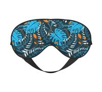 Máscara de ojos para dormir con estampado de hojas tropicales de verano para todas las ocasiones con correa ajustable de doble cara, perfecta para turnos y viajes