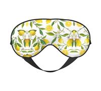 Máscara de ojos para dormir con estampado de limones tropicales frescos, máscara suave para el hogar y camping, bloquea la luz, cómoda para la mayoría de los usuarios