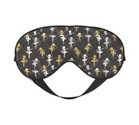 Máscara de ojos para dormir con estampado de plumas danzantes para todas las ocasiones con correa ajustable de doble cara, perfecta para turnos y viajes