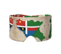 Máscara de ojos para dormir con la bandera de Santo Tomé y Príncipe map02 para dormir en total oscuridad, máscara de dormir suave, regalos para hombres y mujeres