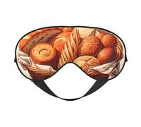 Máscara de ojos para dormir, con patrón de pan delicioso y correa ajustable