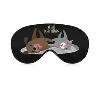 Máscara de ojos para dormir con texto en inglés "We are Best Friends" para hombres, mujeres, adolescentes, niños, para dormir por la noche, comodidad para viajes, yoga, siesta