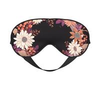 Máscara de ojos para dormir, corona de flores moradas con correa ajustable