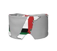 Máscara de ojos para dormir en total oscuridad, suave, regalo para hombres y mujeres con mapa de la bandera del estado de Palestina 03