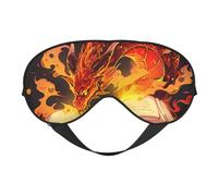 Máscara de ojos para dormir, Magic Book Fire Dragon Máscara de dormir con correa ajustable