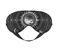 Máscara de ojos para dormir, máscara de dormir con galaxias cósmicas negras con correa ajustable