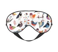 Máscara de ojos para dormir, máscara de dormir con guía de pájaros con correa ajustable