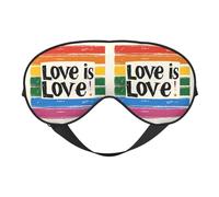 Máscara de ojos para dormir, máscara de dormir Love is Love con correa ajustable