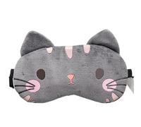 Máscara de ojos para dormir, parche para dormir, parche para dormir, para mujer, viajes, relajación, sombra de ojos, protección para dormir, herramientas para el cuidado de los ojos (gato gris)