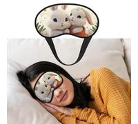 Máscara de ojos para dormir, transpirable, con bloqueo de luz, antifaz de conejo, para abrazar la noche, venda suave, cómoda, para dormir, para hombres y mujeres, cubierta de ojos para siesta en casa