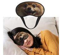 Máscara de ojos para dormir, transpirable, con bloqueo de luz, bonita máscara de noche de pomerania, suave y cómoda, cubierta de sombra para dormir para hombres y mujeres, cubierta de ojos para siesta
