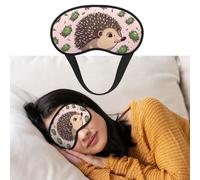 Máscara de ojos para dormir, transpirable, con bloqueo de luz, con dibujos animados, erizo, venda nocturna, suave, cómoda, para hombres y mujeres, cubierta de ojos para siesta en casa