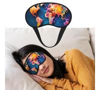 Máscara de ojos para dormir, transpirable, con bloqueo de luz, diseño abstracto de mapa del mundo, venda para los ojos, suave, cómoda, para hombres y mujeres, cubierta de ojos para siesta en casa