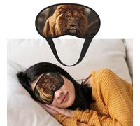 Máscara de ojos para dormir, transpirable, con bloqueo de luz, imagen de león, venda nocturna, suave, cómoda, para hombres y mujeres, cubierta de ojos para siesta en casa