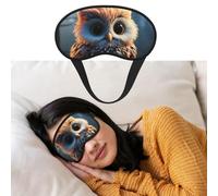 Máscara de ojos para dormir, transpirable, con bloqueo de luz, lindo búho para la noche, venda para los ojos, suave, cómoda, para hombres y mujeres, cubierta de ojos para siesta en casa