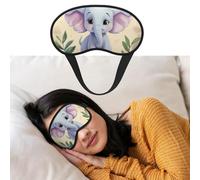Máscara de ojos para dormir, transpirable, con bloqueo de luz, lindo elefante para la noche, venda para los ojos, suave, cómoda, para hombres y mujeres, cubierta de ojos para siesta en casa