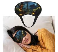 Máscara de ojos para dormir, transpirable, con bloqueo de luz, luciérnagas, venda nocturna, suave, cómoda, para dormir en la noche, para hombres y mujeres, cubierta de ojos para siesta en casa