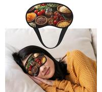 Máscara de ojos para dormir, transpirable, con bloqueo de luz, máscara para dormir con imágenes de comida de granja, venda nocturna, suave, cómoda, cubierta de sombra para dormir para hombres y