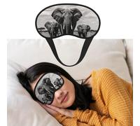 Máscara de ojos para dormir, transpirable, con bloqueo de luz, máscara para dormir, elefante, caminar, noche, venda para los ojos, suave, cómoda, para hombres y mujeres, cubierta de ojos para siesta