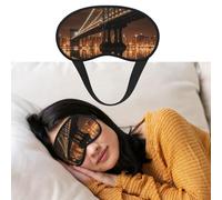 Máscara de ojos para dormir, transpirable, con bloqueo de luz, para dormir con el puente de Nueva York, Manhattan, para noche, venda para los ojos, suave, cómoda, para hombres y mujeres, cubierta de