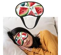 Máscara de ojos para dormir, transpirable, con bloqueo de luz, patrón de sandía, acuarela, venda nocturna, suave, cómoda, cubierta de sombra para dormir para hombres y mujeres, cubierta de ojos para
