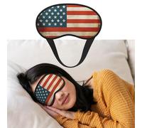 Máscara de ojos para dormir, transpirable, con bloqueo de luz, vintage, bandera de Estados Unidos, venda, suave, cómoda, para hombres y mujeres, cubierta de ojos para siesta en casa