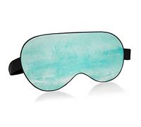 Máscara de ojos para dormir transpirable con pintura amarilla ocre, funda para dormir con sensación fresca para el descanso de verano, venda elástica contorneada para viajes de mujeres y hombres