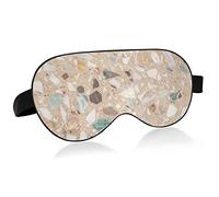 Máscara de ojos para dormir transpirable de piedra natural de terrazo, funda para dormir con sensación fresca para el descanso de verano, venda elástica contorneada para viajes de mujeres y hombres