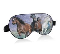 Máscara de ojos para dormir transpirable para pintura de caballos, funda para dormir con sensación fresca para el descanso de verano, venda elástica contorneada para viajes de mujeres y hombres