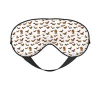 Máscara de ojos para dormir versátil con estampado de ardilla, suave, reversible, para meditación y viajes, unisex