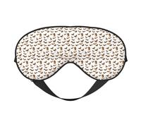 Máscara de ojos para dormir versátil con estampado de ardilla, suave, reversible, para meditación y viajes, unisex