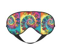 Máscara de ojos para dormir versátil con estampado de oso de Acción de Gracias, reversible, para meditación y viajes, unisex