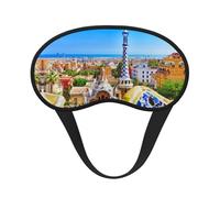 Máscara de ojos Park Printed Sleep con borde negro, con buen efecto de sombreado, es una opción ideal para viajes, meditación, etc