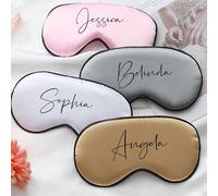 Máscara de ojos personalizada para dormir con nombre personalizado, máscara para dormir para dama de honor, propuesta de regalo, idea de fiesta de pijamas para niña