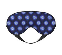 Máscara de ojos rectangular con estampado de mandala, funda reversible para viajes, correa ajustable, opaca, sueño