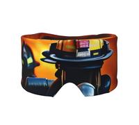 Máscara de ojos refrescante con estampado de llama de bombero para dormir en total oscuridad, máscara de dormir suave, regalos para hombres y mujeres