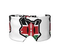 Máscara de ojos refrescante con estampado de mapa de la bandera de Kenia para dormir en total oscuridad, máscara de dormir suave, regalos para hombres y mujeres