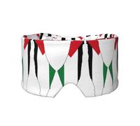 Máscara de ojos refrescante con estampado de mapa de la bandera de Palestina para dormir en total oscuridad, máscara de dormir suave, regalos para hombres y mujeres