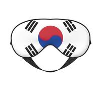 Máscara de ojos reversible con la bandera de la República de Corea, de doble cara, ajustable, suave, para dormir o dormir