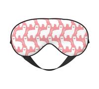 Máscara de ojos reversible de alpaca con llama de doble cara, máscara opaca ajustable suave para dormir o dormir