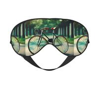 Máscara de ojos reversible de doble cara para bicicleta, estilo retro, ajustable, suave, para dormir o dormir