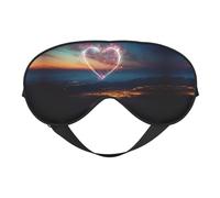 Máscara de ojos Shooting Star en forma de corazón para dormir, máscara de sueño que bloquea perfectamente la luz para mujeres y hombres, diadema suave y cómoda para viajar
