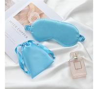 MáScara De Ojos Silk Silk Sleep Eye Mask Travel Sleeping Eyeshade Eye Ojo Veler Eye Mask (Color : Sky Blue)