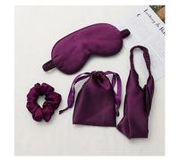 MáScara De Ojos Silk Sleeping Mask For the Night Women Aduld Relájate Soft Nap Cover Mask Sleep Mask 4 PCS Set Health vendas de viaje moda Eye Mask (Color : Dark purpe M)