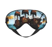 Máscara de ojos suave con diseño de barco pirata, unisex, cómoda y transpirable, adecuada para el descanso diario. Te ayuda a entrar rápidamente en un sueño profundo.