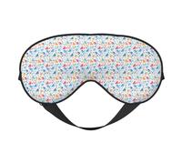 Máscara de ojos suave con estampado creativo de elementos de hockey, bloqueo de luz beneficioso, siesta, uso nocturno, viajes, camping, meditación, yoga